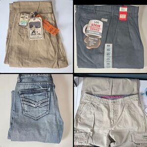 Mixed Men's Pants & Jeans Bundle - Khaki, Black, Light Blue, Tan